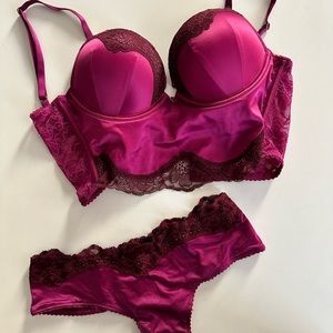 VERY SEXY Bombshell Add-2-Cups Push-Up Corset Top, 32B and Panty, S Set